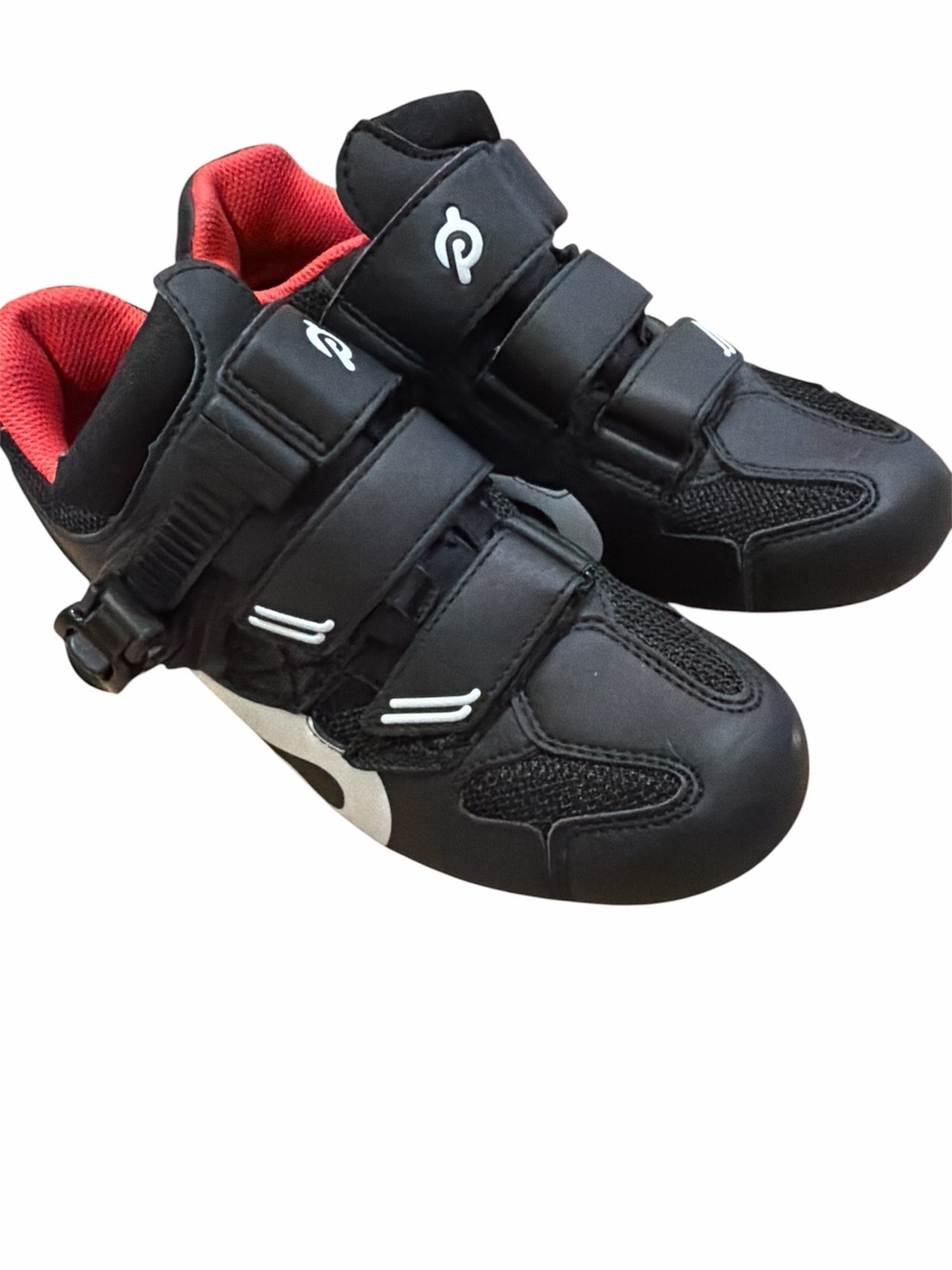 Peloton Bike Cycling Spinning Shoes Womens Size 37 black red
